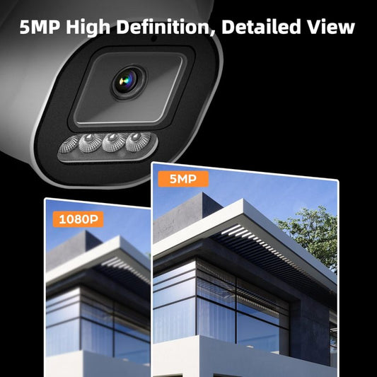 TIGERSECU 5MP Super HD Wide Angle 4-in-1 Dome Camera (Power Supply and Coaxial Cable Sold Separately)