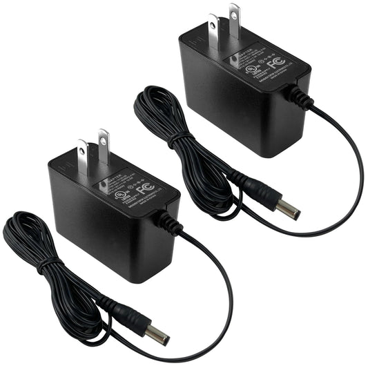 UL Certified 12V 1A Security Camera Power Adapter, 4.9 ft, 2-Pack | 100V-240V Input, 2.1 x 5.5 mm Plug, for Lorex, Night Owl, Swann, ZOSI, Annke IP and BNC Cameras