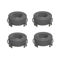 Cat5e Ethernet Cable, 60 ft, 1000 Mbps, Grey, 4-Pack | 100 MHz Bandwidth, RJ45 Connectors, Weatherproof and UV Resistant LAN Cord Visit the TIGERSECU Store
