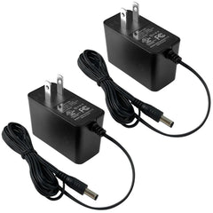 UL Certified 12V 1A Security Camera Power Adapter, 4.9 ft, 2-Pack | 100V-240V Input, 2.1 x 5.5 mm Plug, for Lorex, Night Owl, Swann, ZOSI, Annke IP and BNC Cameras