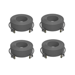 Cat5e Ethernet Cable, 60 ft, 1000 Mbps, Grey, 4-Pack | 100 MHz Bandwidth, RJ45 Connectors, Weatherproof and UV Resistant LAN Cord Visit the TIGERSECU Store