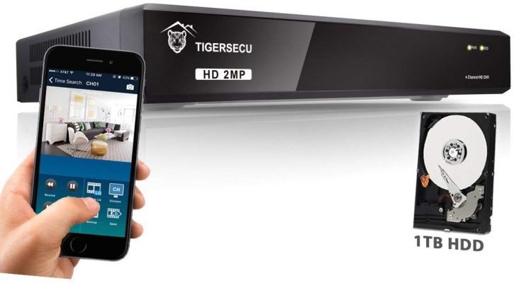 1080P Super HD 4 Channel Security DVR with 1TB
