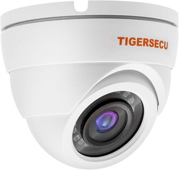 HD-TVI 1080P Wired Dome Security Camera (Power Supply and Coaxial Cable